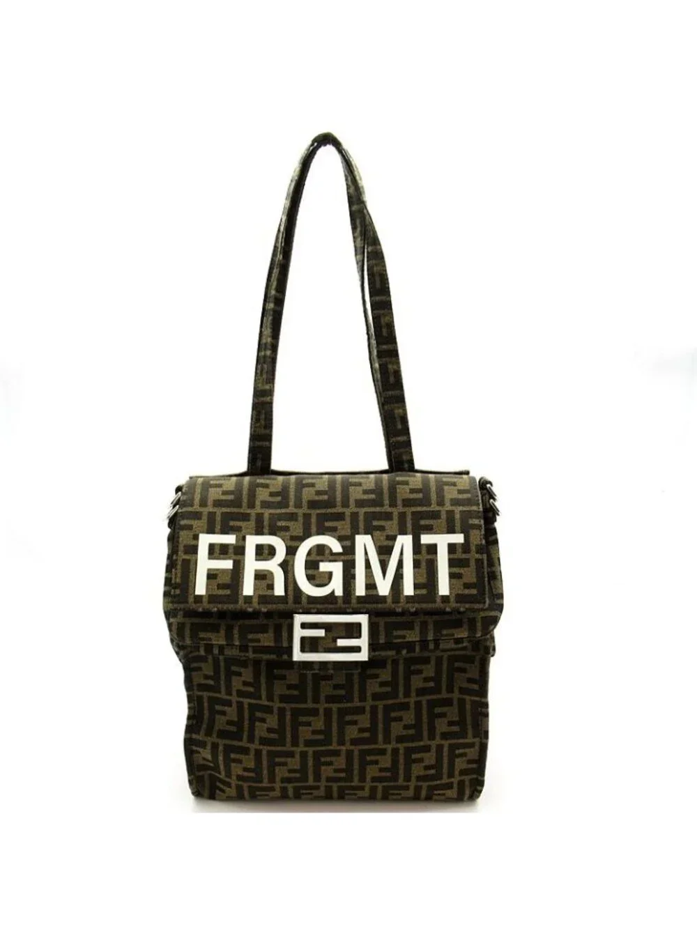Fendi Fragment Zucca Fall Double 2-Way Canvas Leather Tote